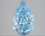 3.09 Ct. Fancy Vivid Blue Pear Lab Grown Diamond