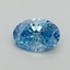 0.51 Ct. Fancy Vivid Blue Oval Lab Grown Diamond
