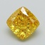 2.29 Ct. Fancy Vivid Yellow Cushion Lab Grown Diamond
