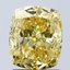 2.08 Ct. Fancy Vivid Yellow Cushion Lab Grown Diamond