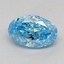 0.70 Ct. Fancy Vivid  Blue Oval Lab Grown Diamond