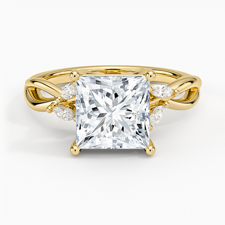 18K Yellow Gold Willow Diamond Ring (1/8 ct. tw.)