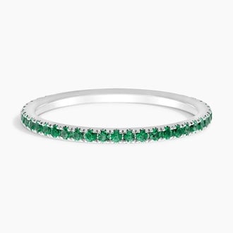 Luxe Ballad Emerald Ring in Platinum