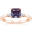 14K Rose Gold Symphony Tapered Baguette Three Stone Diamond Ring (1/5 ct. tw.), smalltop view