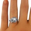 The Darien Ring, smalltop view on a hand