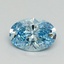 0.70 Ct. Fancy Vivid Blue Oval Lab Grown Diamond