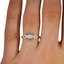 The Yapany Ring, smallzoomed in top view on a hand
