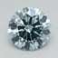 1.57 Ct. Fancy Intense Green Blue Round Lab Grown Diamond