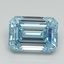 1.56 Ct. Fancy Intense Blue Emerald Lab Grown Diamond
