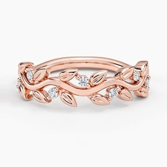 Veranda Straight Diamond Ring in 14K Rose Gold