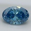 1.51 Ct. Fancy Vivid Malibu Blue Oval Lab Grown Diamond
