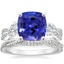 18K White Gold Three Stone Luxe Willow Diamond Ring (1/2 ct. tw.) with Petite Luxe Twisted Vine Diamond Ring (1/4 ct. tw.)