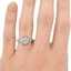 The Jen Ring, smallzoomed in top view on a hand