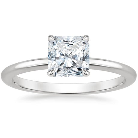 18K White Gold Petite Elodie Ring with Luxe Ballad Diamond Ring