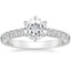 18K White Gold Sienna Three-Quarter Coverage Diamond Ring, smalltop view