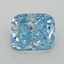 1.54 Ct. Fancy Vivid Blue Cushion Lab Grown Diamond