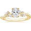 18K Yellow Gold Arden Diamond Ring, smalltop view
