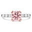 Custom Mixed Metal Peach Sapphire Engagement Ring