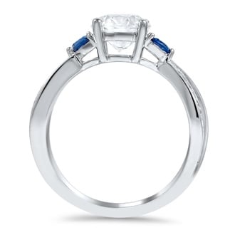 Custom Entwined Channel Diamond Ring