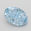 1.10 Ct. Fancy Vivid Blue Oval Lab Grown Diamond
