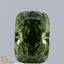 1.51 Ct. Fancy Vivid Green Cushion Lab Grown Diamond