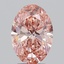 2.59 Ct. Fancy Vivid  Pink Oval Lab Grown Diamond