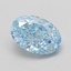 1.08 Ct. Fancy Vivid Blue Oval Lab Grown Diamond