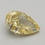 3.14 Ct. Fancy Vivid Yellow Pear Lab Grown Diamond