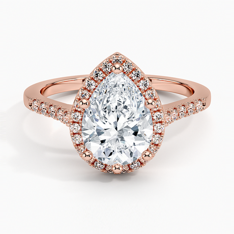 14K Rose Gold Odessa Halo Diamond Ring (1/5 ct. tw.)