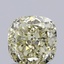 1.02 Ct. Light  Yellow Cushion Lab Grown Diamond