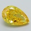 2.67 Ct. Fancy Vivid Yellow Pear Lab Grown Diamond