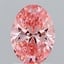 1.68 Ct. Fancy Vivid Pink Oval Lab Grown Diamond