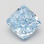 2.06 Ct. Fancy Vivid Blue Cushion Lab Grown Diamond
