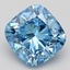 2.03 Ct. Fancy Vivid Blue Cushion Lab Grown Diamond
