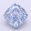 2.38 Ct. Fancy Intense  Blue Cushion Lab Grown Diamond