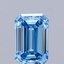 0.57 Ct. Fancy Vivid Blue Emerald Lab Grown Diamond