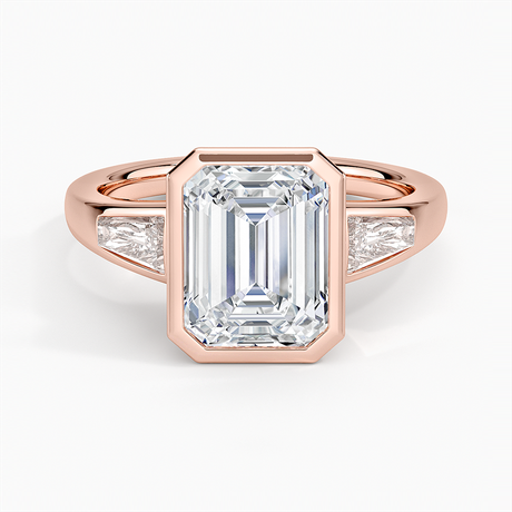 14K Rose Gold Hayes Three Stone Baguette Diamond Ring (1/2 ct. tw.)