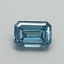 1.01 Ct. Fancy Vivid Blue Emerald Lab Grown Diamond