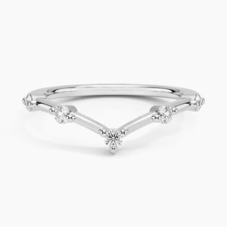 Aimee Contour Diamond Ring in Platinum