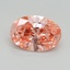 1.00 Ct. Fancy Vivid Pink Oval Lab Grown Diamond