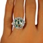 The Perry Ring, smallzoomed in top view on a hand