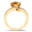 Citrine and Pavé Diamond Ring with Garnet and Peridot Accents, smallside view