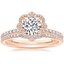 14K Rose Gold Reina Diamond Ring (1/4 ct. tw.) with Whisper Eternity Diamond Ring (1/4 ct. tw.)
