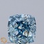 1.51 Ct. Fancy Vivid Blue Cushion Lab Grown Diamond