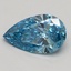 1.71 Ct. Fancy Vivid Blue Pear Lab Grown Diamond