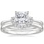 Platinum Selene Diamond Ring (1/10 ct. tw.) with Crescent Diamond Ring