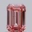 0.82 Ct. Fancy Vivid Pink Emerald Lab Grown Diamond