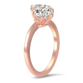 Custom Asymmetrical Two Stone Diamond Ring