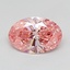 1.08 Ct. Fancy Vivid Pink Oval Lab Grown Diamond