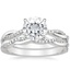 18KW Moissanite Petite Twisted Vine Diamond Bridal Set (1/4 ct. tw.), smalltop view